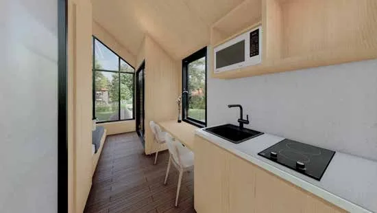 Pod 20 gable kitchen & desk