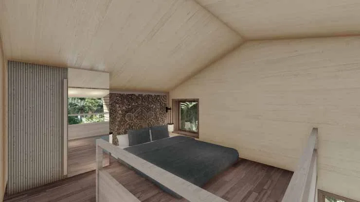 Pod 20 cube mezzanine bedroom