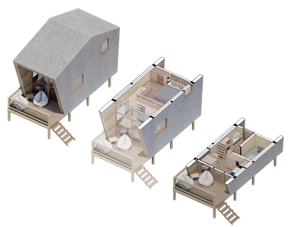 POD 20 CUBE mezzanine wood prefab Bali