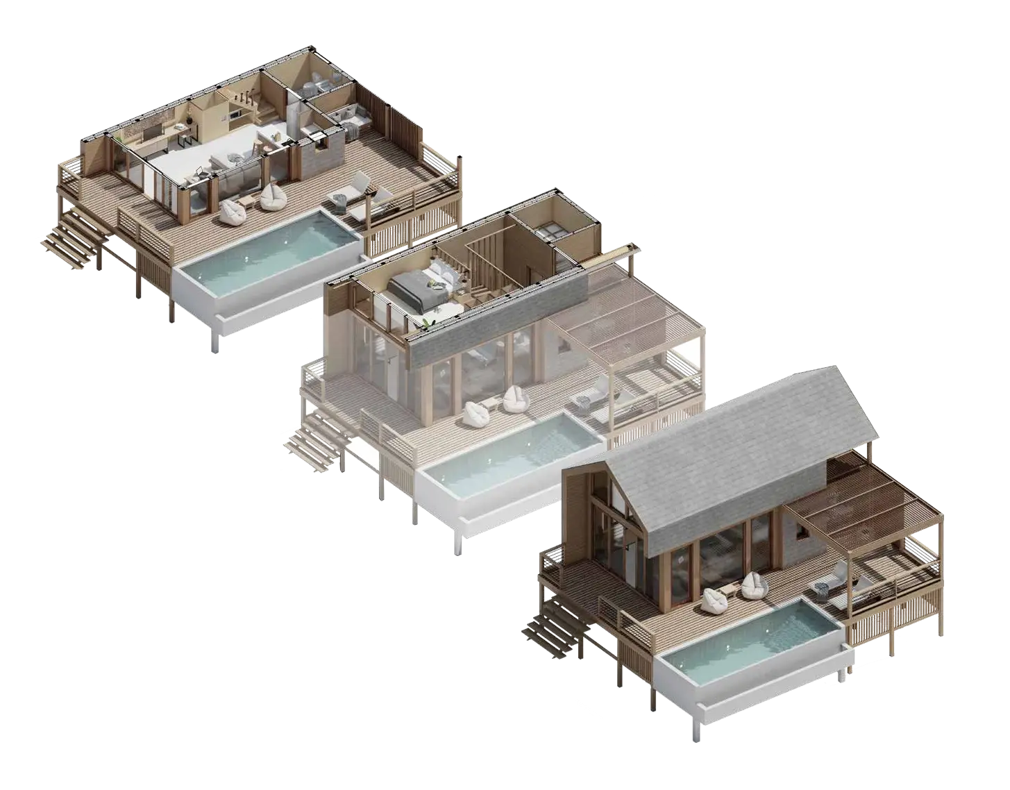 Studio 46 wood prefab bali floorplan layout